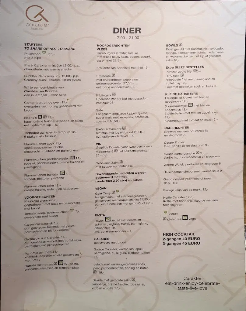 Menu_Brasserie Carakter TEXEL_Koog_immagine_1