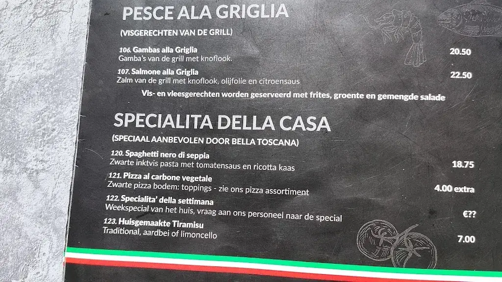 Menu_Restaurant Bella Toscana_Koog_image_2