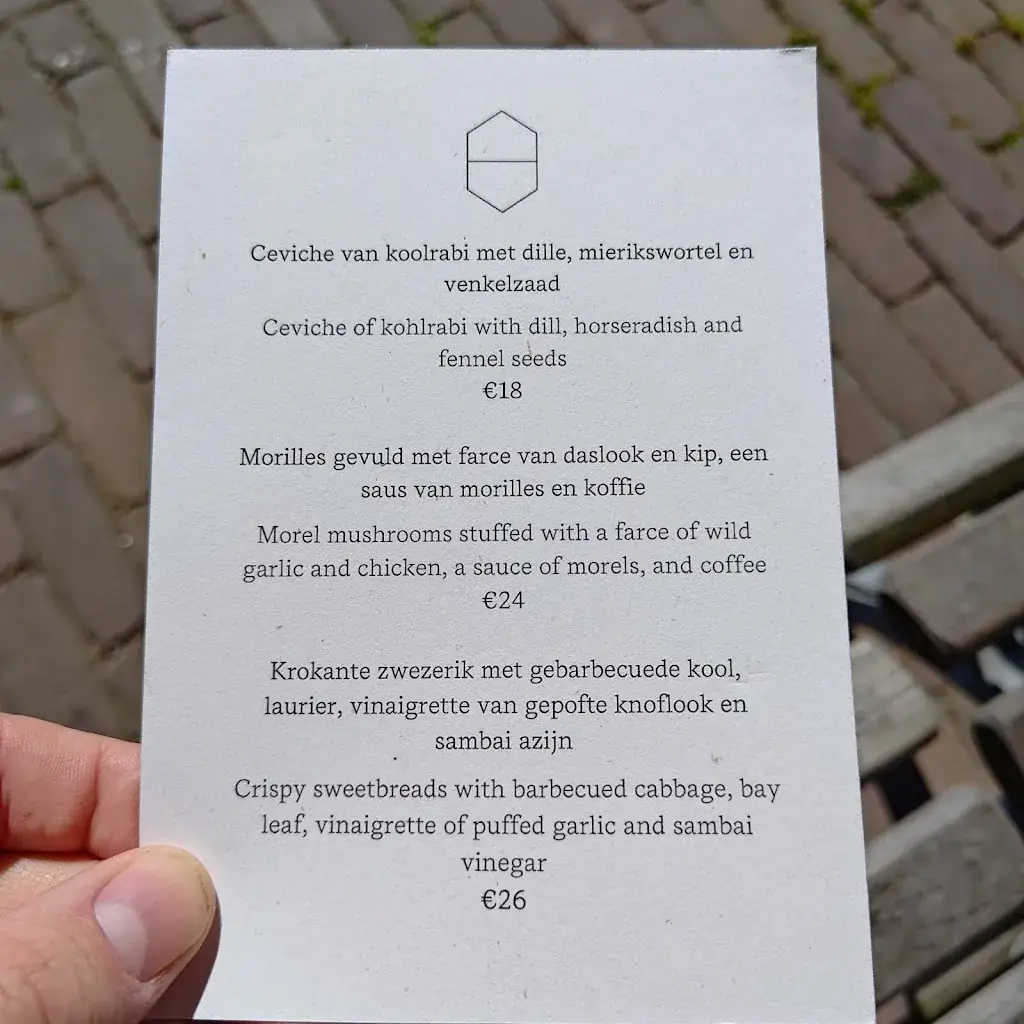 Menu_Restaurant De Mark_Amsterdam_image_1