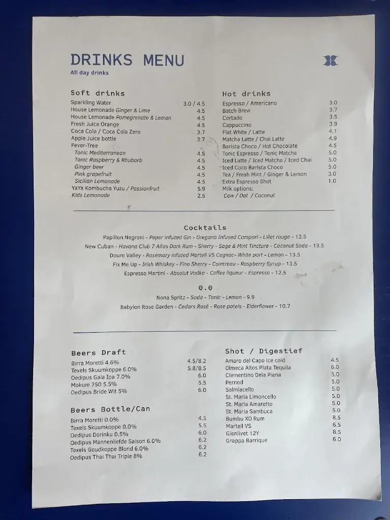 Menü_Papillon Bakery-Café & Restaurant_Amsterdam_Bild_1