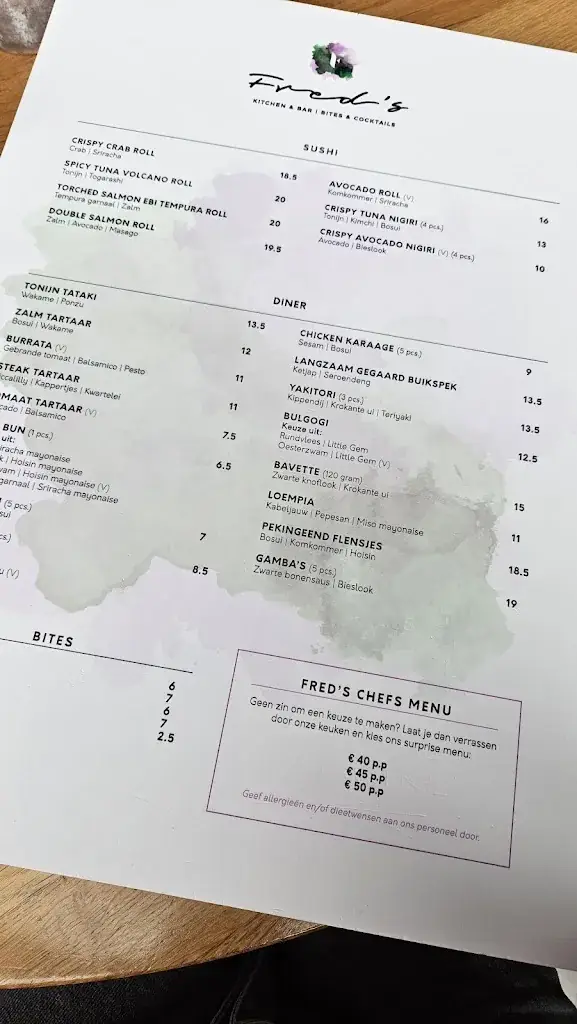 Menu_Fred's Kitchen_Amsterdam_image_2