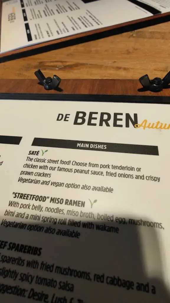 Menu_Restaurant De Beren Den Hoorn_Hoorn_image_3