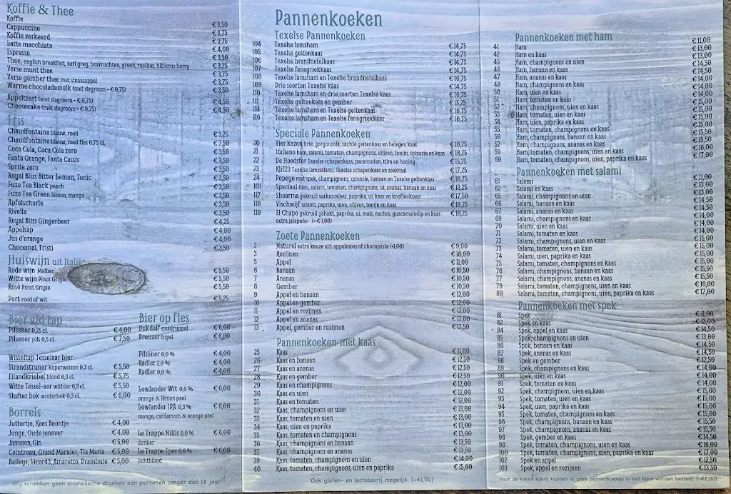Menu_Pannenkoekenhuis Klif 23_Texel_image_1
