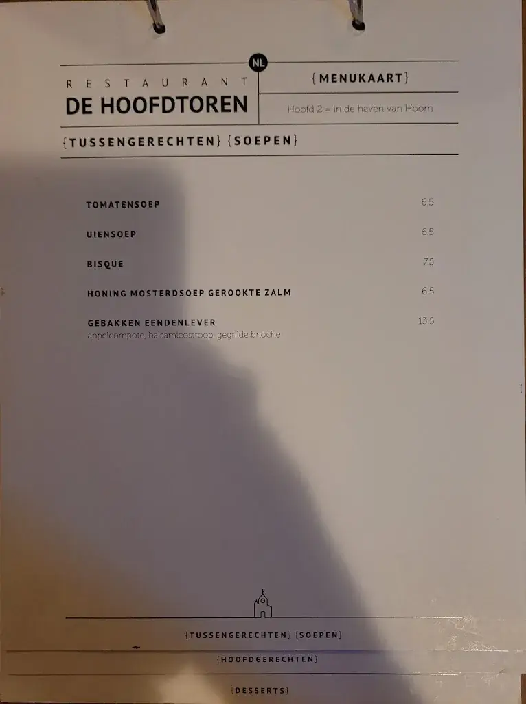 Menu_Restaurant De Hoofdtoren_Hoorn_image_1