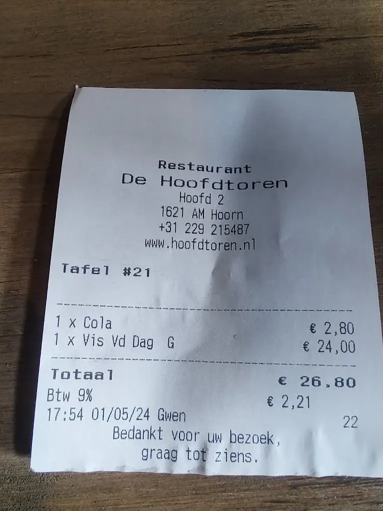 Driver Anonymity_Restaurant De Hoofdtoren_Hoorn_review