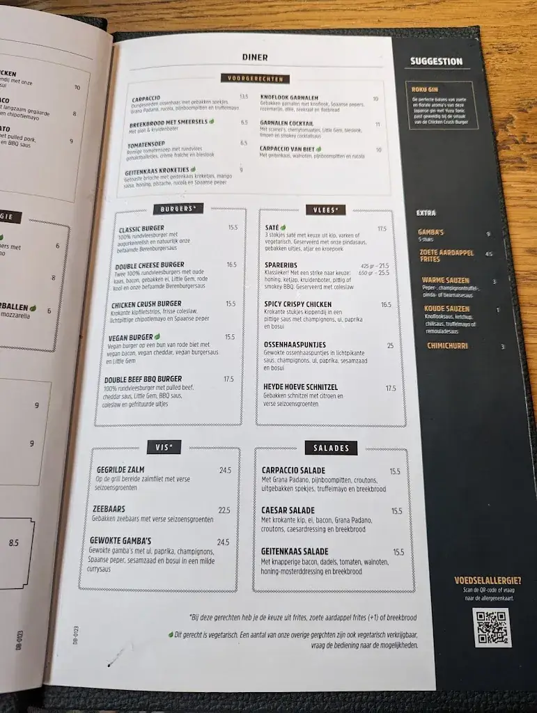Menu_Restaurant De Beren Hoorn_Zwaag_immagine_4