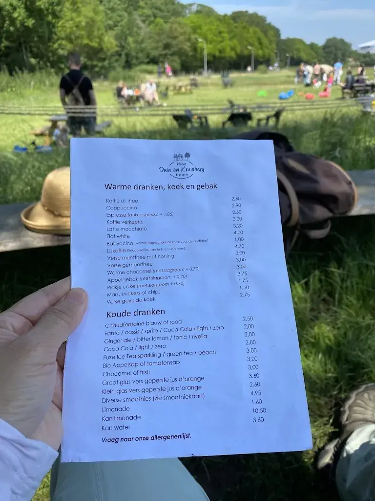 Menu_Brasserie Hoeve Duin en Kruidberg._Santpoort-Noord_immagine_1