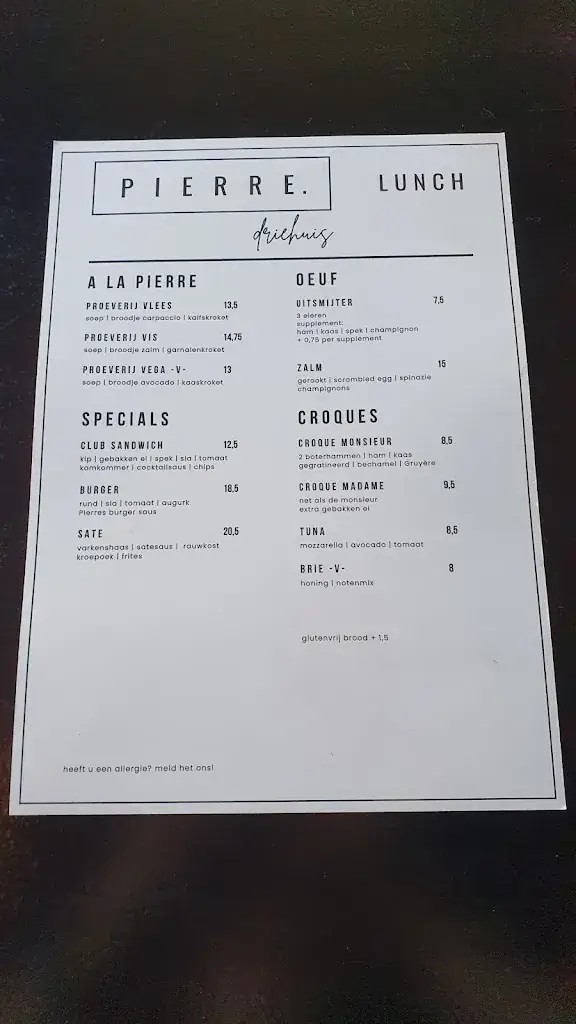 Menu_Pierre Driehuis_Driehuis_immagine_2