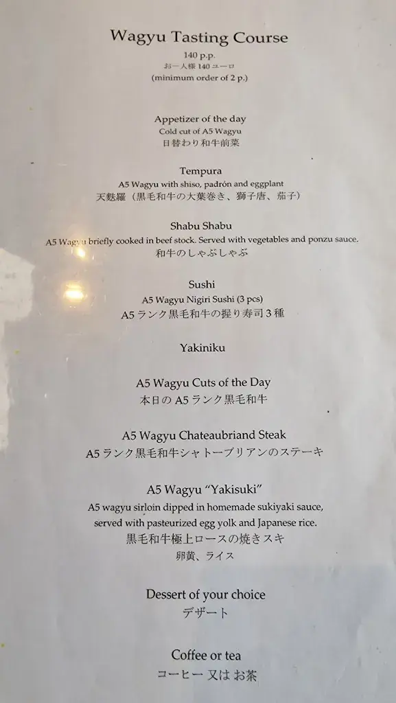 Menu_Wagyu Kanata_Amsterdam_imagen_3