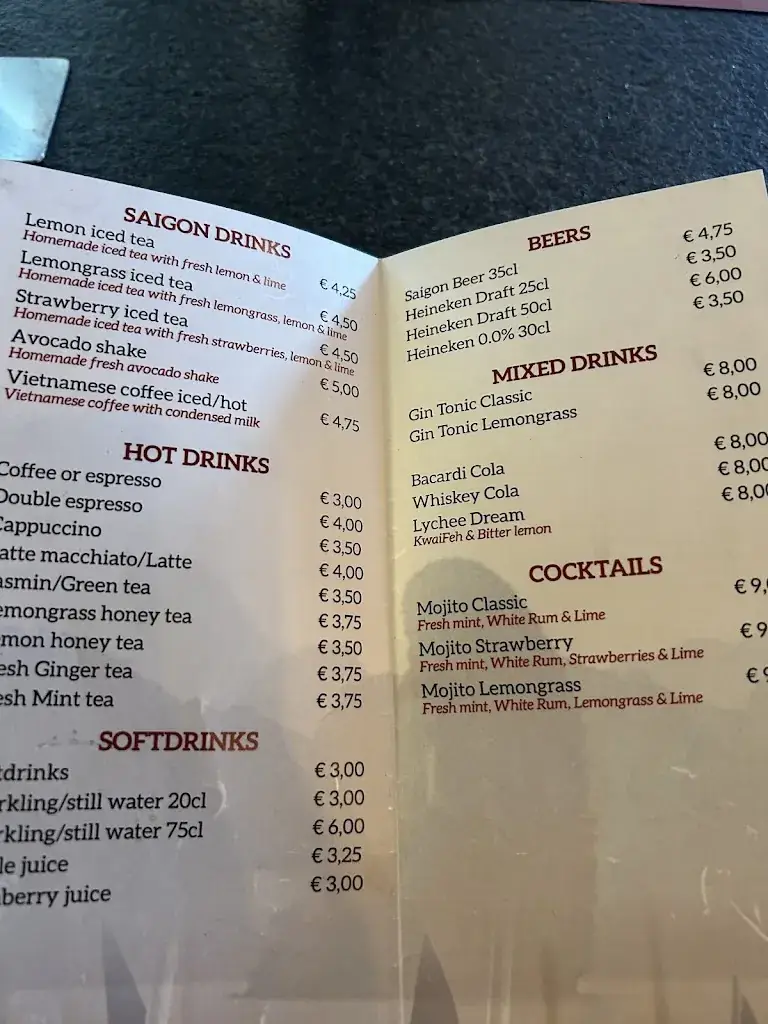 Menu_Saigon Caphé Gelderlandplein_Amsterdam_image_2