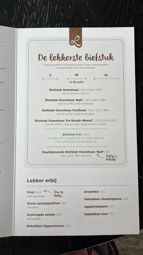 Menu_Loetje Amsterdam ZuidAs_Amsterdam_image_3