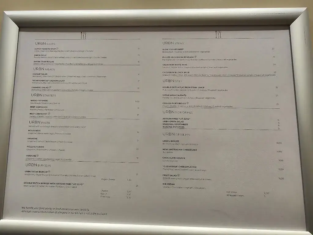 Menu_RESTAURANT URBN FOOD & DRINK_Amsterdam_image_1