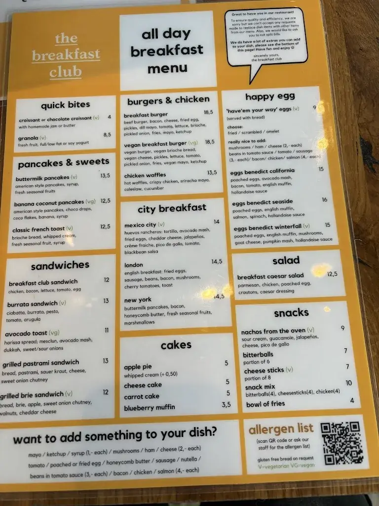 Menu_The Breakfast Club_Amsterdam_imagen_4