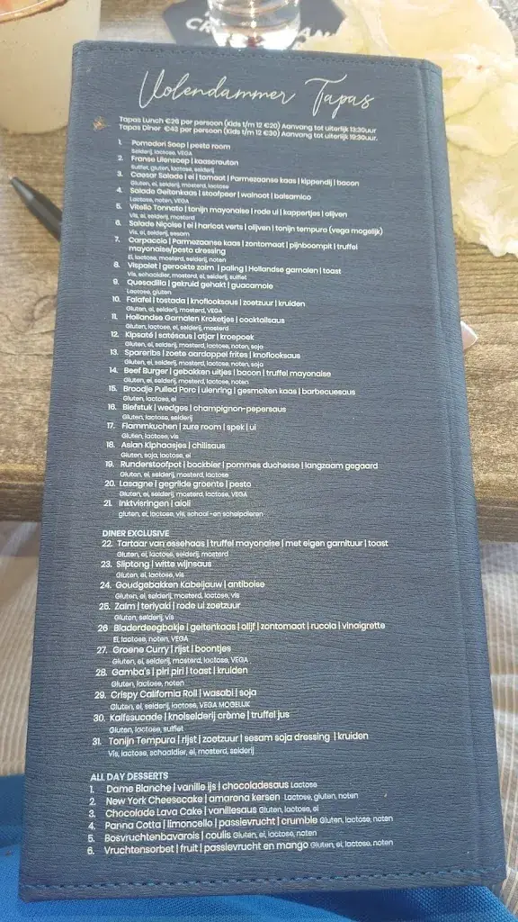 Menu_Restaurant Pieterman_Volendam_image_1