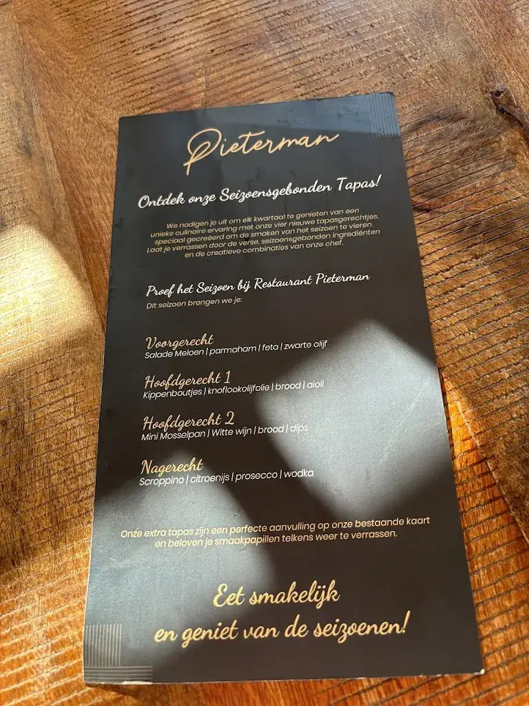 Menu_Restaurant Pieterman_Volendam_image_2
