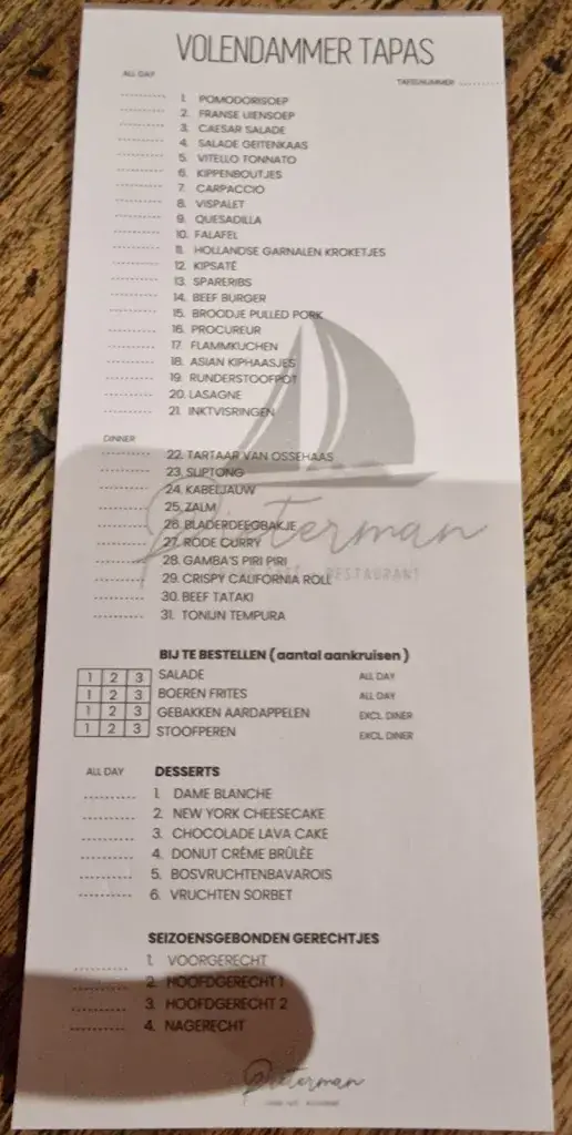 Menu_Restaurant Pieterman_Volendam_image_4