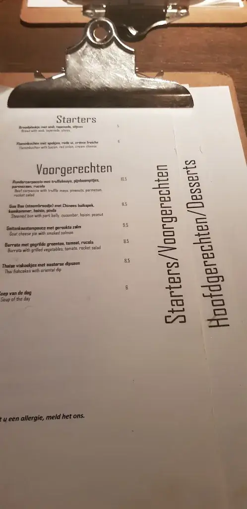 Menu_Lounge Bar Restaurant VIJF Edam_Edam_image_1