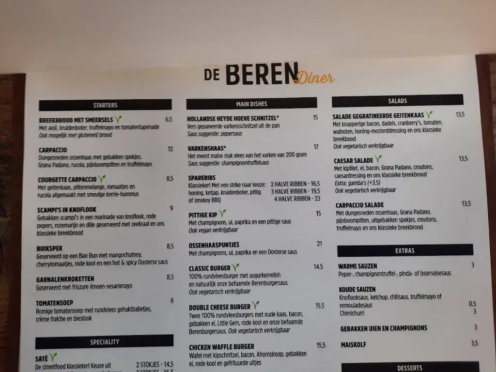 Menu_Restaurant De Beren Almere_Almere_image_4