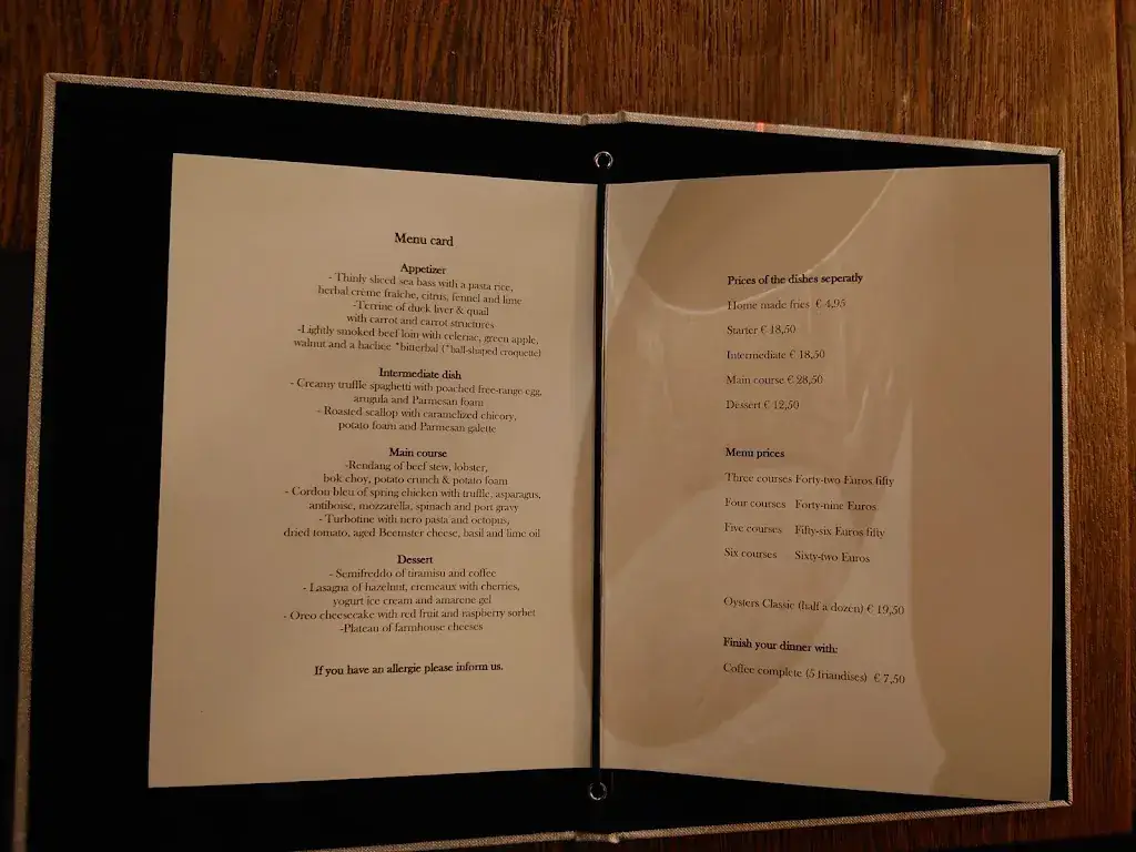 Menu_L'Auberge Damhotel EDAM_Edam_image_4