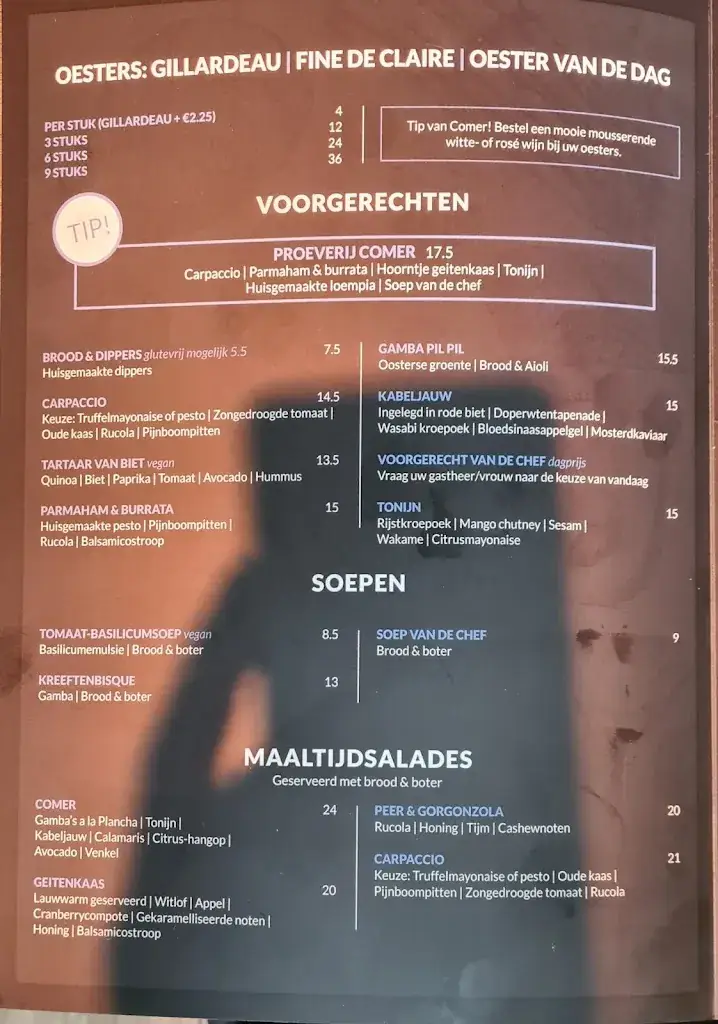 Menu_Comer Egmond aan Zee_Zee_image_1
