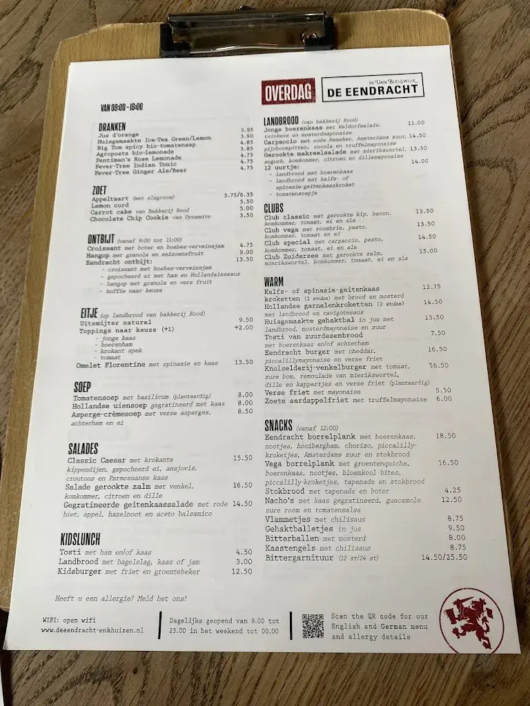 Menü_Grand Cafē Restaurant van Bleiswijk_Enkhuizen_Bild_2