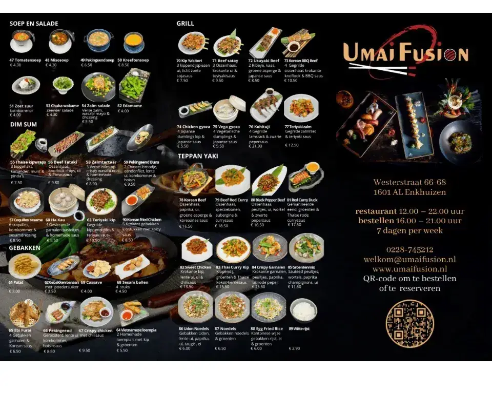 Menü_Umai Fusion_Enkhuizen_Bild_2