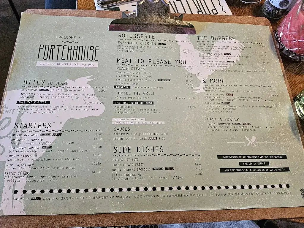 Menu_PorterHouse Naarden_Naarden_image_1