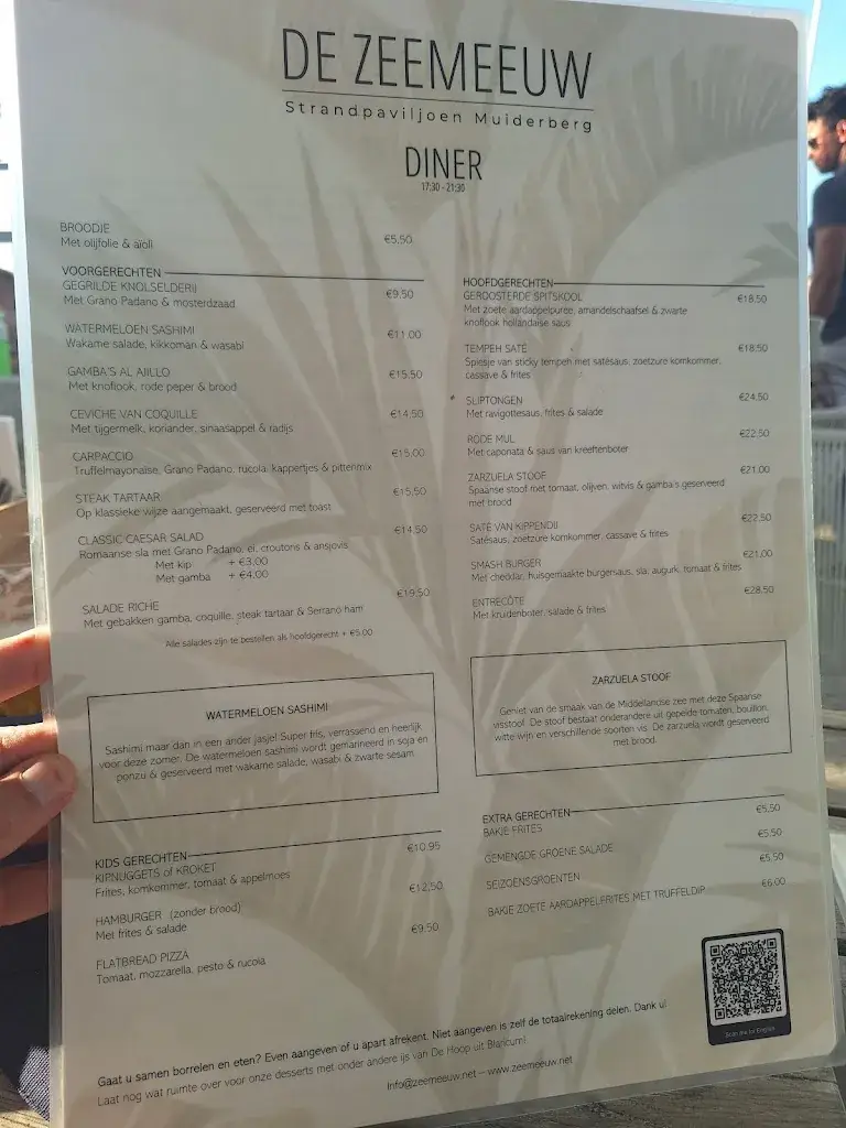 Menu_Strandpaviljoen De Zeemeeuw - Restaurant Muiderberg_Muiderberg_image_2
