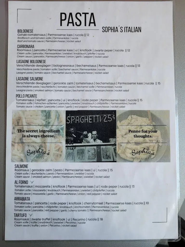 Menü_Sophia's Italian Halfweg_Halfweg_Bild_1