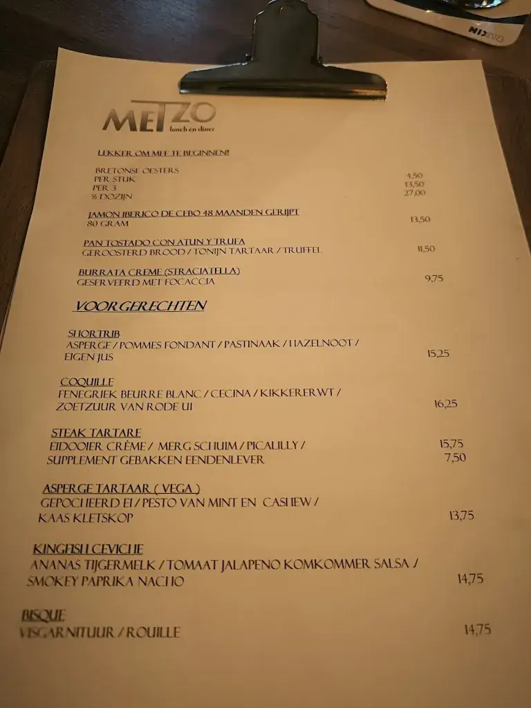 Menu_restaurant metzo_Haarlem_imagen_1