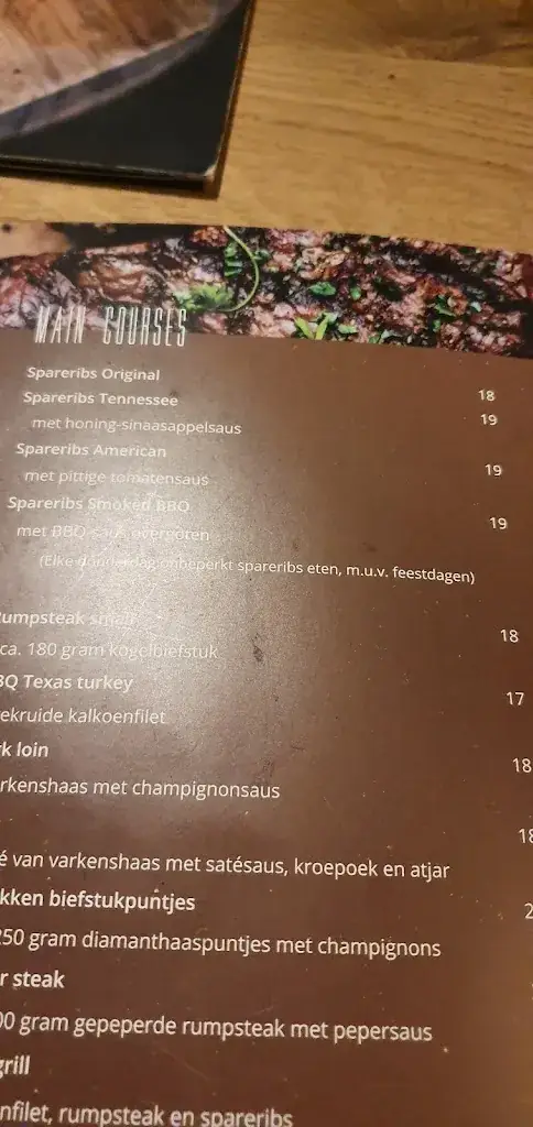 Menu_Tennessee Steakhouse_Harderwijk_immagine_4