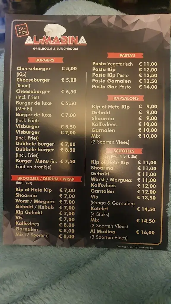 Menu_Al Madina Almere_Almere_image_1