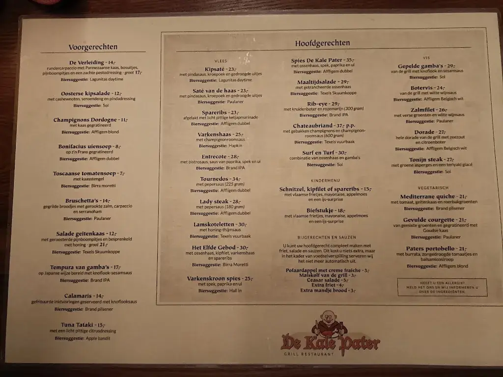 Menu_De Kale Pater Haarlem_Haarlem_image_1