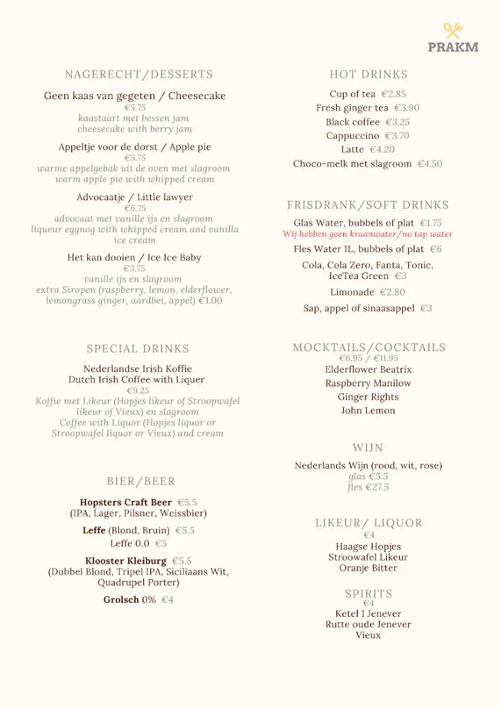 Menu_Restaurant PRAKM_Haarlem_image_1