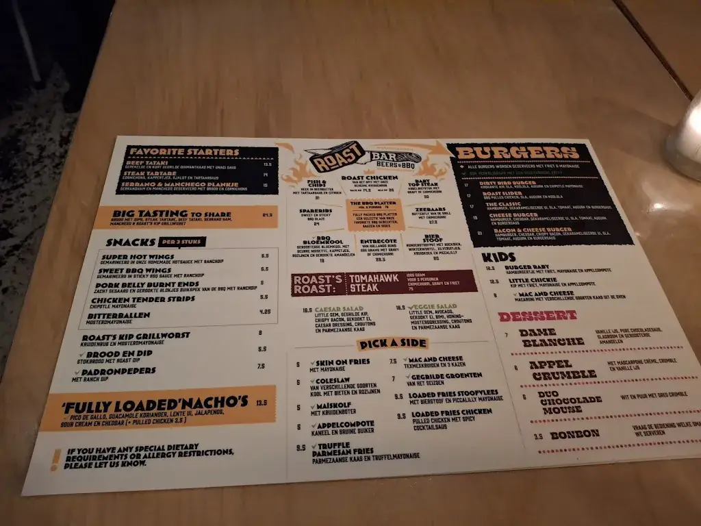 Menu_Roast Bar - Restaurant Haarlem_Haarlem_image_1