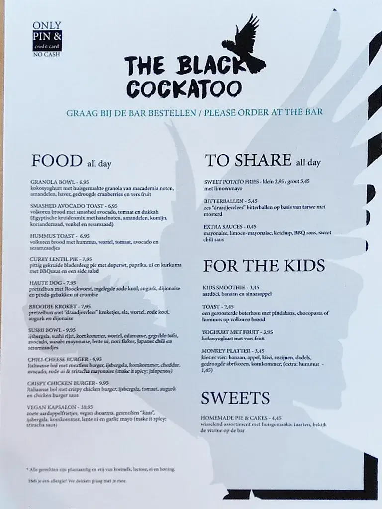Menu_The Black Cockatoo_Almere_imagen_3