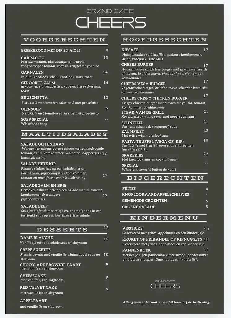Menu_Grand Café Cheers_Diemen_image_2