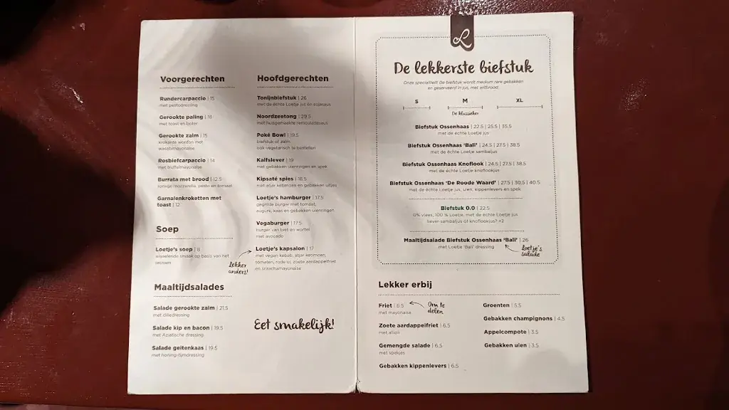 Menu_Loetje Almere Noorderplassen_Almere_image_2