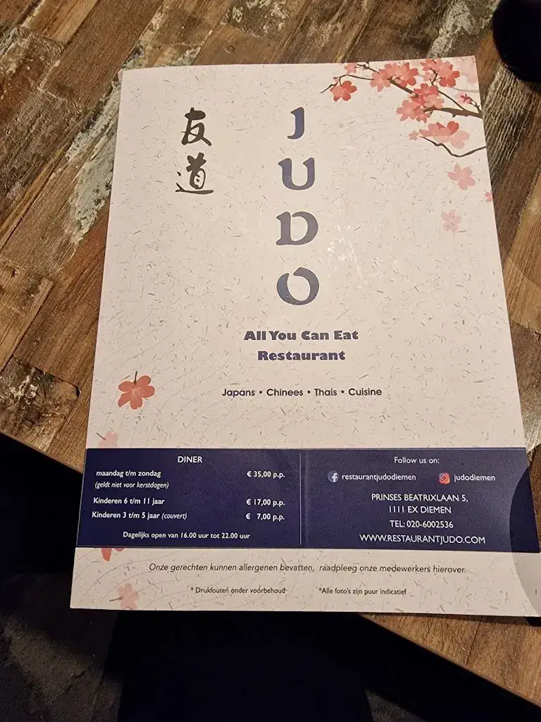 Menu_Restaurant Judo_Diemen_image_4