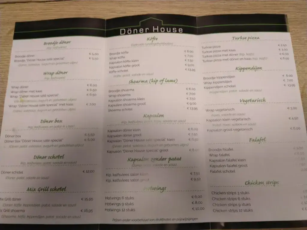 Menu_Döner House_Diemen_image_1