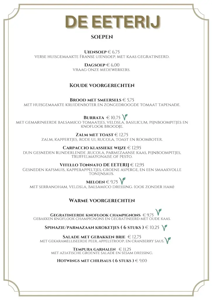 Menu_Restaurant De Eeterij_Duivendrecht_image_1