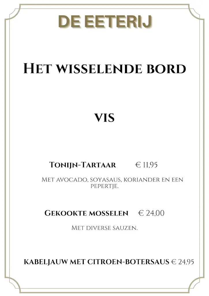 Menu_Restaurant De Eeterij_Duivendrecht_image_2