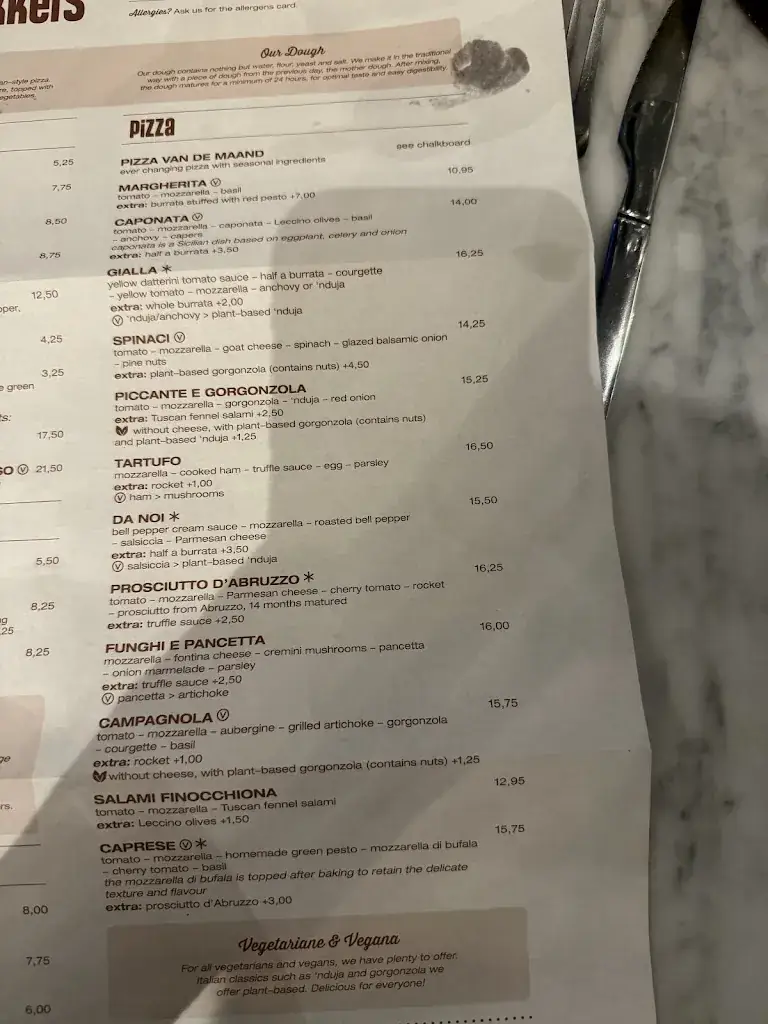 Menü_De Pizzabakkers_Almere_Bild_2