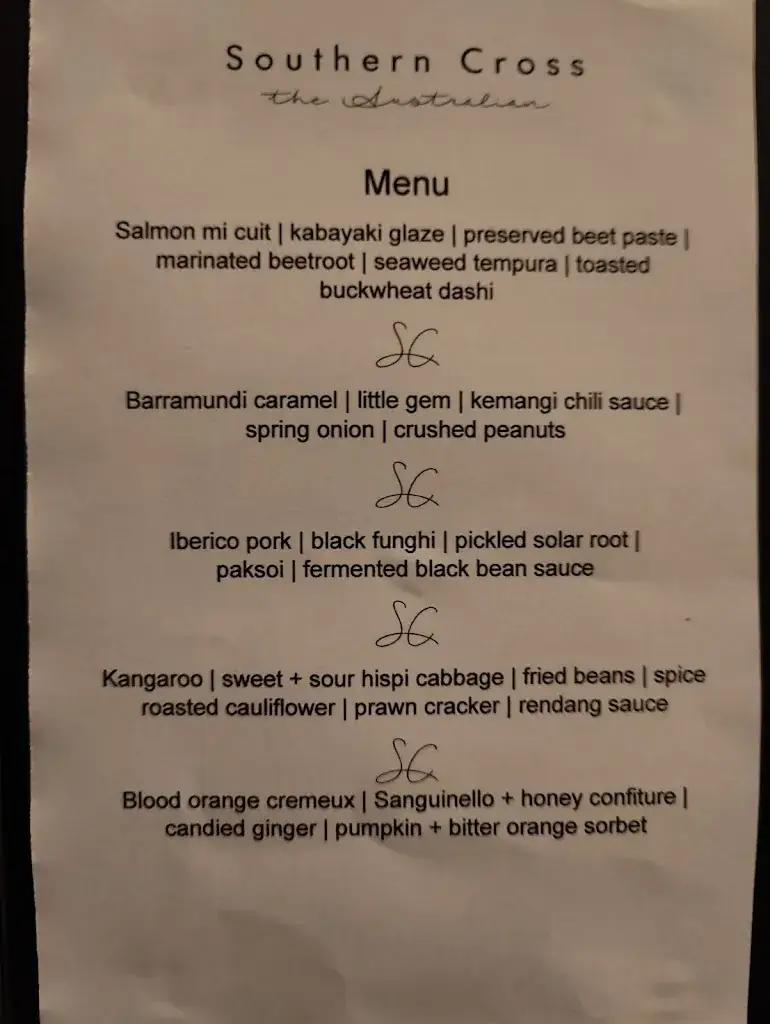 Menu_Southern Cross_Heemstede_immagine_2