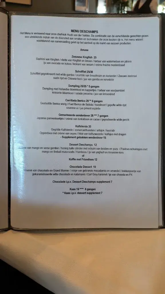 Menu_Cheval Blanc Restaurant_Heemstede_image_2