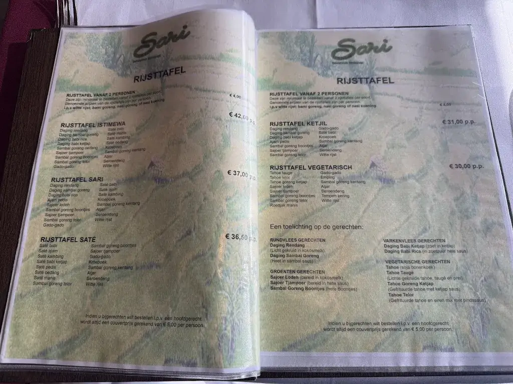 Menu_Indonesisch Restaurant Sari_Heemstede_image_1