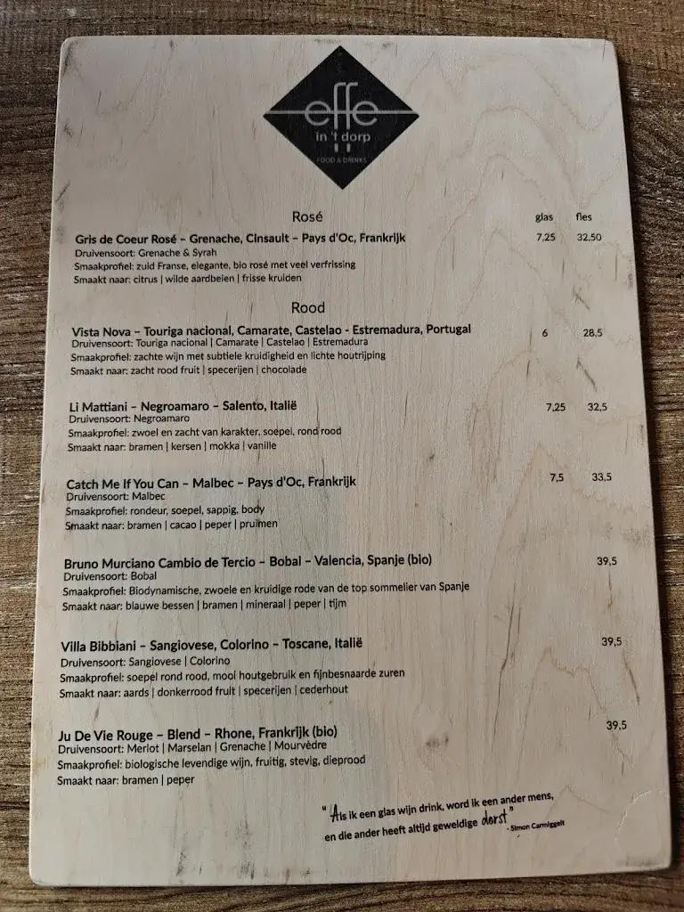 Menu_Restaurant eFFe in 't dorp_Julianadorp_image_2