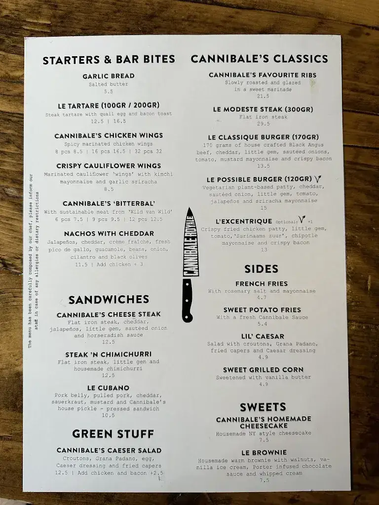 Menü_Cannibale Royale du Nord_Amsterdam_Bild_4