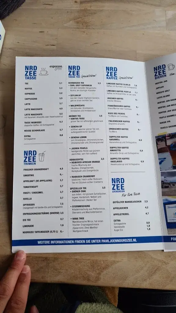 Menu_Paviljoen Noordzee_IJmuiden_image_1