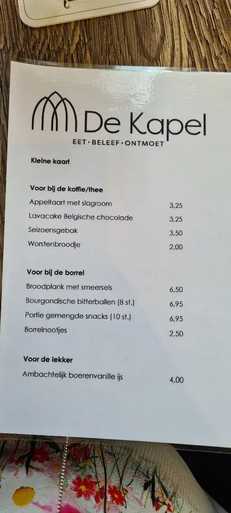 Menu_Restaurant De Kapel Kaatsheuvel_Kaatsheuvel_image_3